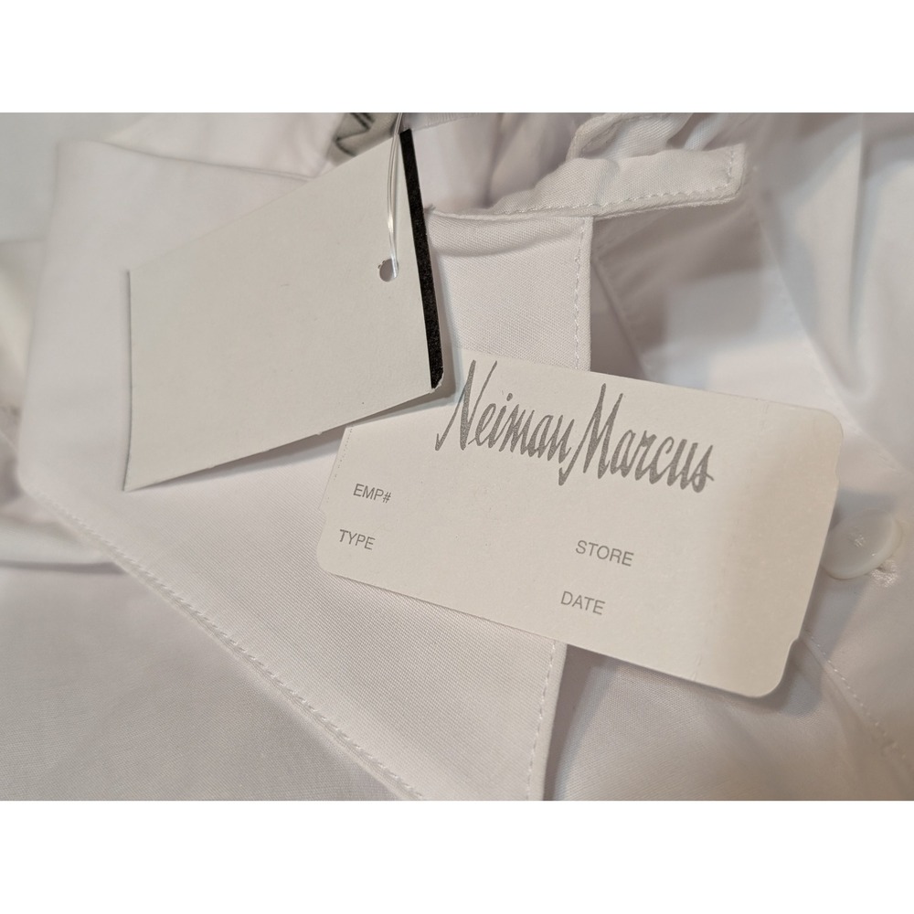 Neiman‎ Marcus White Bell Sleeve Button Down Tunic Top XS NWT - Picture 5 of 5